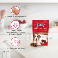 Milk-Bone Pill Pouches Hickory Smoked Bacon Flavor Dog Treats, 6 oz, Marketing Claims