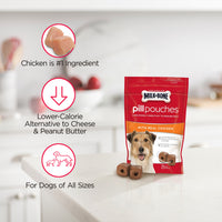 Milk-Bone Pill Pouches with Real Chicken Dog Treats, 6 oz, Marketing Claims