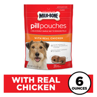 Milk-Bone Pill Pouches with Real Chicken Dog Treats, 6 oz, Banner Image