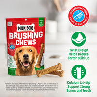 Milk-Bone Brushing Chews Daily Dental Dog Treats, Large, 6 Count, Marketing Claims