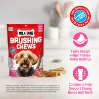 Milk-Bone Brushing Chews Daily Dental Dog Treats, Mini, 18 Count, Marketing Claims