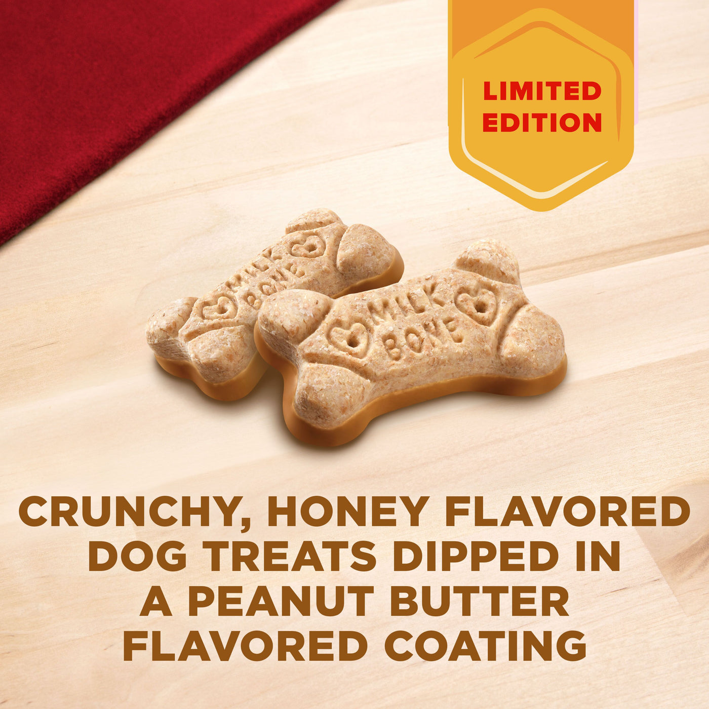 Milk-Bone Dipped Honey Flavored Biscuits With Peanut Butter Flavored Coating, 10 oz