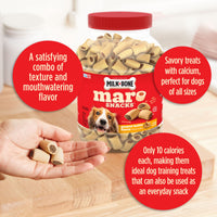 Milk-Bone MaroSnacks Peanut Butter Flavor Dog Treats With Bone Marrow, 40 oz, Front, Claims