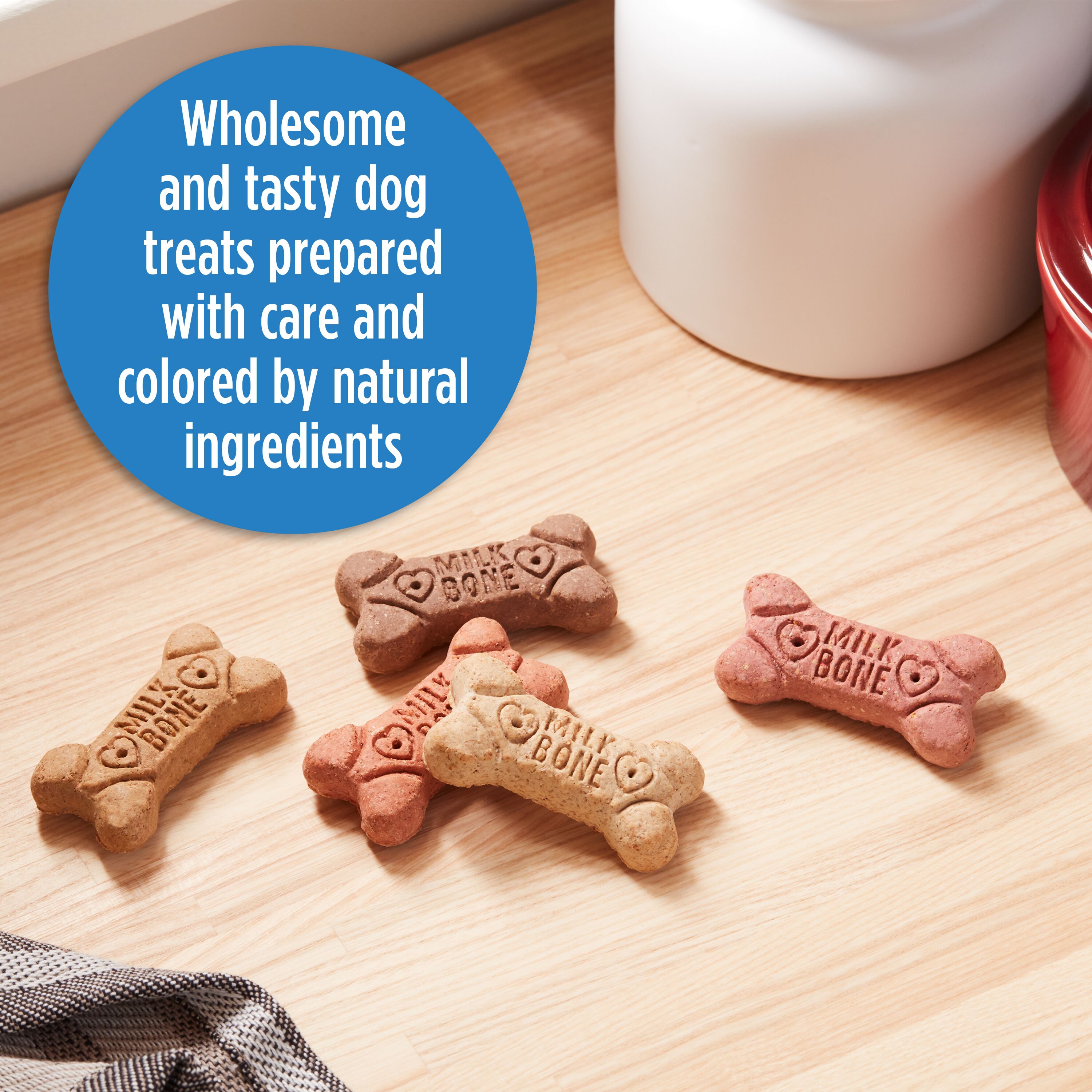 Milk-Bone Flavor Snacks Dog Biscuits, Flavored Crunchy Dog Treats, Product Close Up