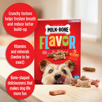 Milk-Bone Flavor Snacks Dog Biscuits, Flavored Crunchy Dog Treats, Claims
