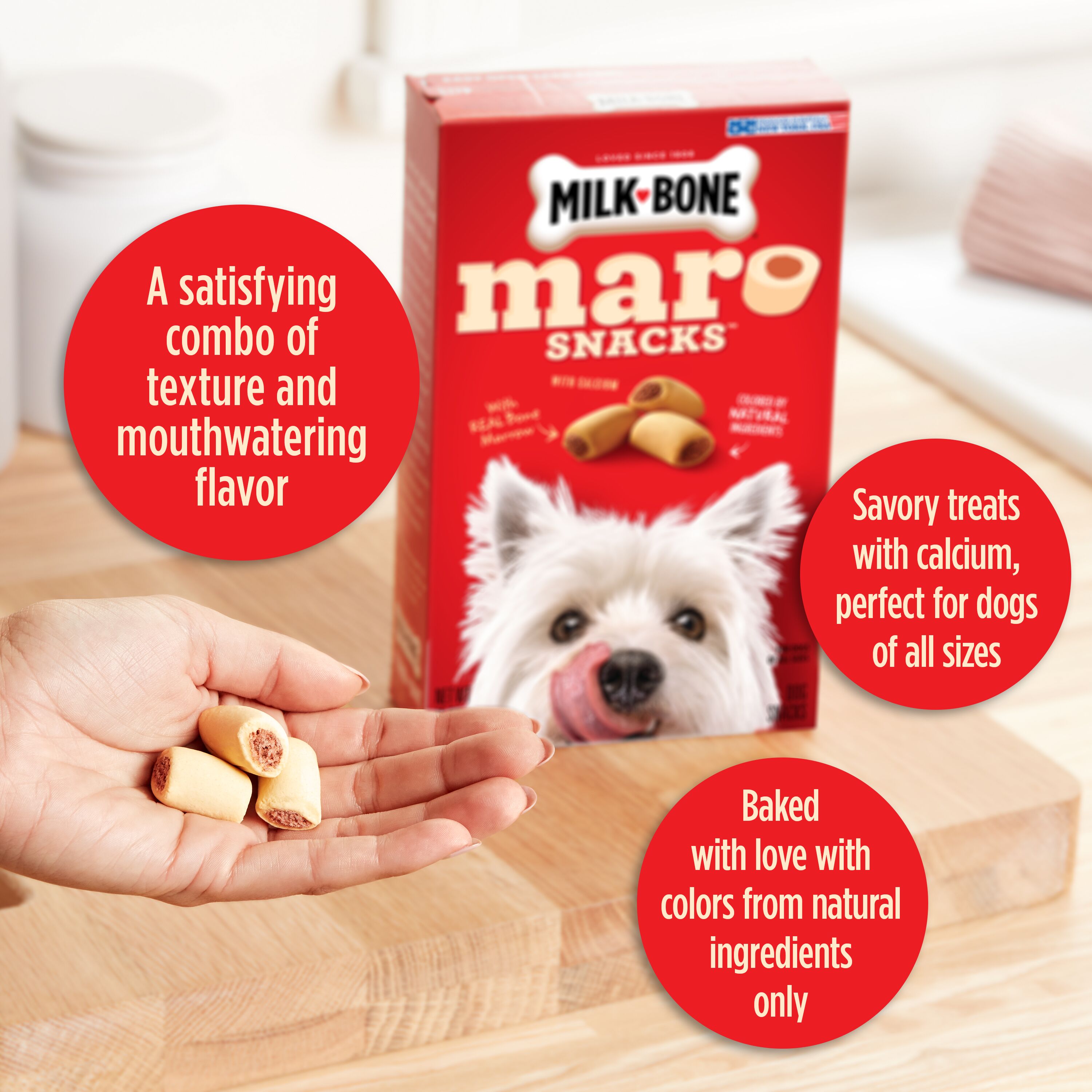 Milk-Bone MaroSnacks Small Dog Treats With Bone Marrow, 40 oz, Marketing Claims