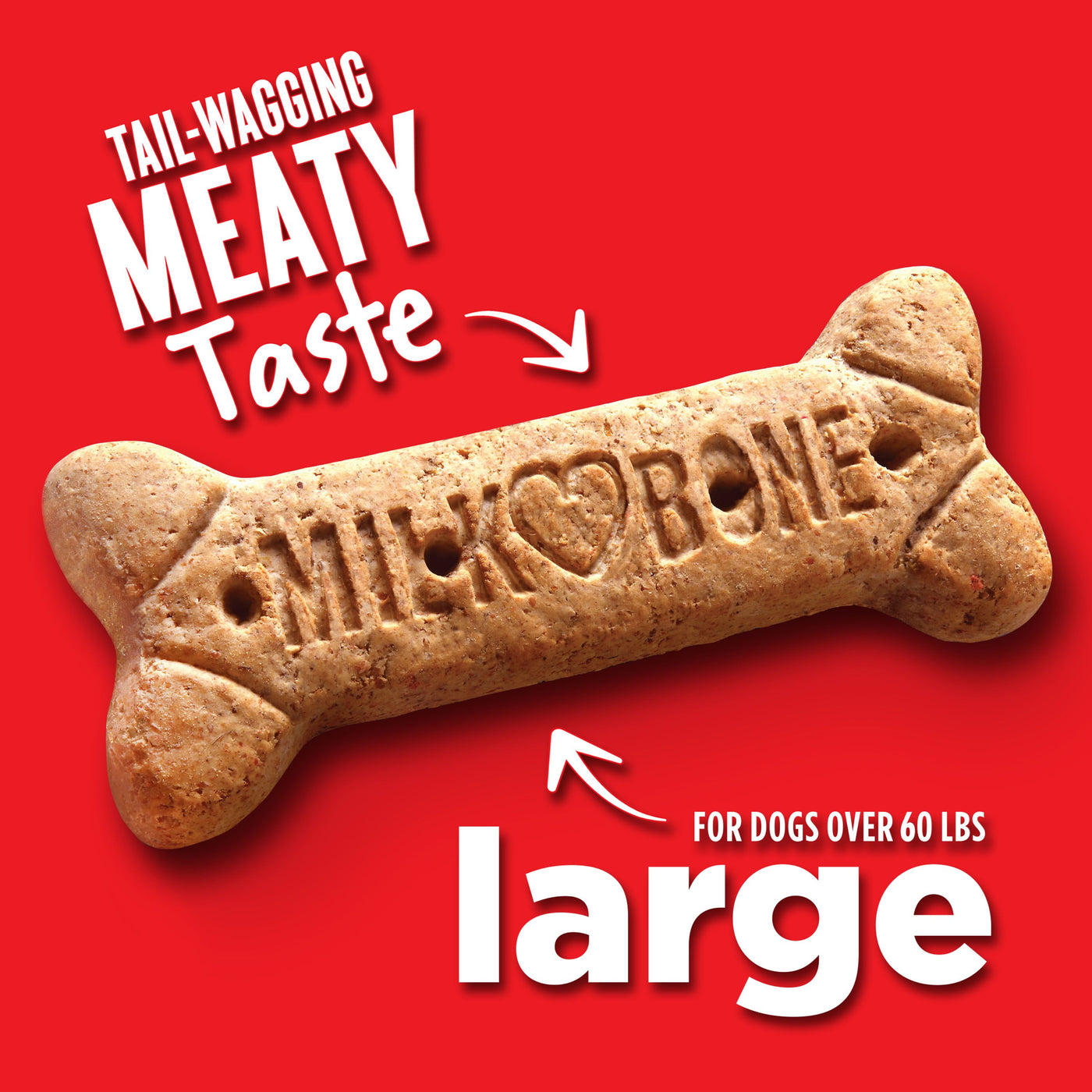 Milk-Bone Original Dog Biscuits, Large Crunchy Dog Treats, 24 oz, "Tail-wagging meaty taste"