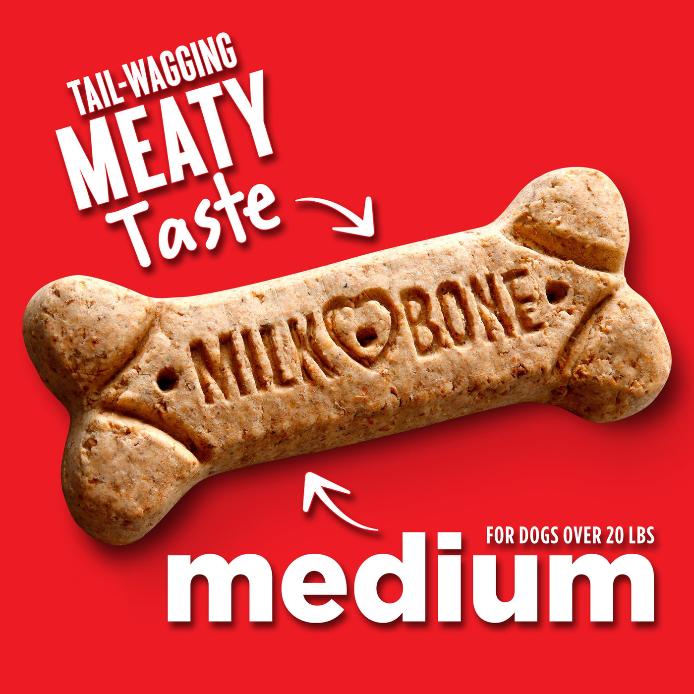 Milk-Bone Original Dog Biscuits, Medium Crunchy Dog Treats, 24 oz, "Tail-wagging meaty taste"