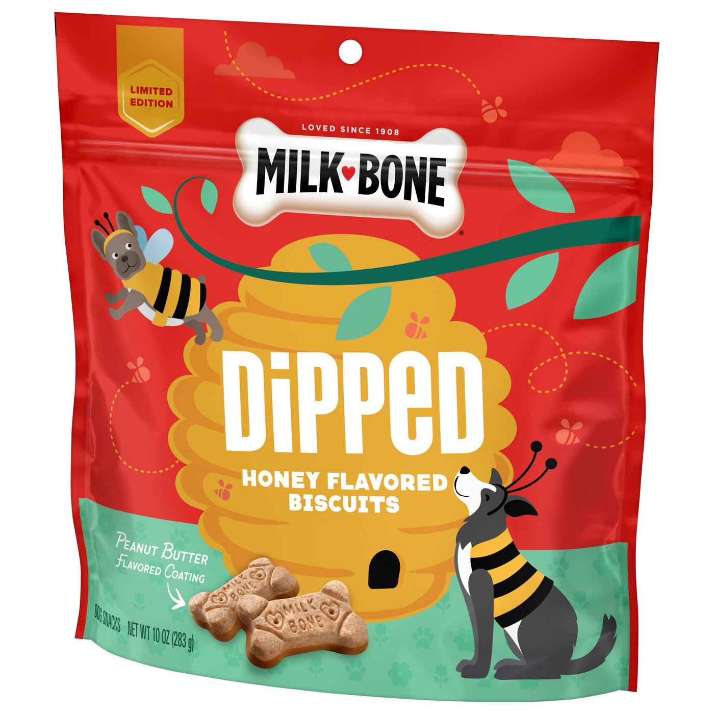 Milk-Bone Dipped Honey Flavored Biscuits With Peanut Butter Flavored Coating, 10 oz