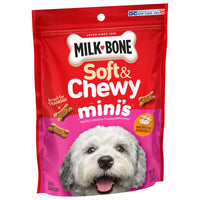 Milk-Bone Soft & Chewy Mini’s Dog Treats Made With Real Chicken, 4.5 oz, Angled Pack