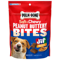 Milk-Bone Peanut Buttery Bites Soft Dog Treats With Jif Peanut Butter