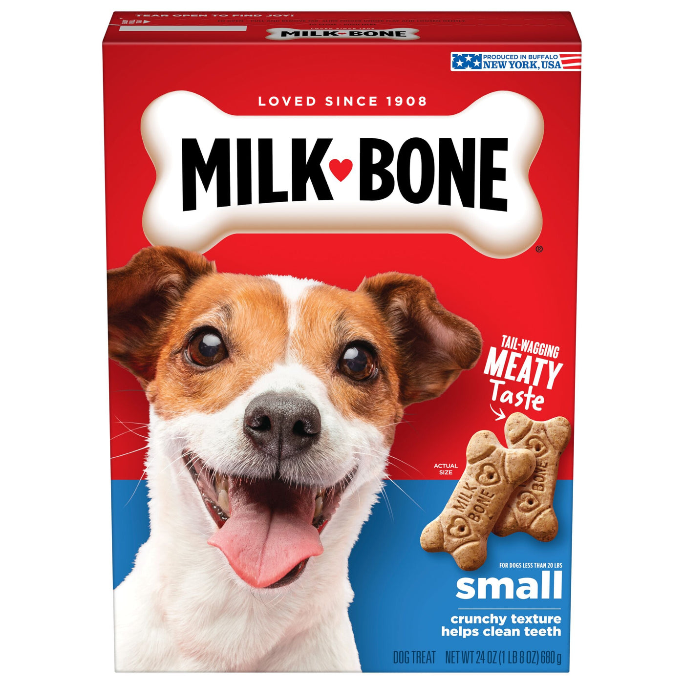 Milk-Bone Original Dog Biscuits, Small Crunchy Dog Treats, 24 oz, Front of Pack