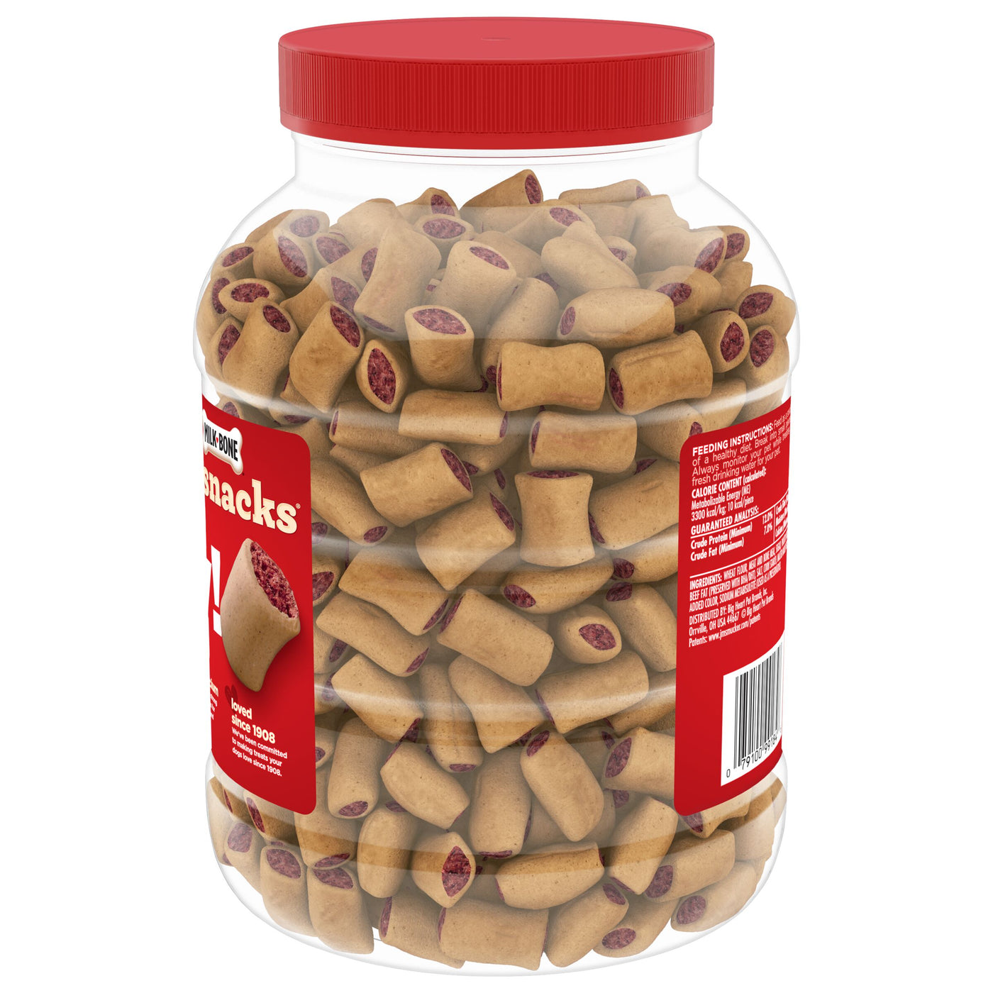 Milk-Bone MaroSnacks Bacon Flavor Small Dog Treats With Bone Marrow, 40 oz, Back of Pack