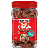 Milk-Bone Soft and Chewy Dog Treats Made With Real Bacon, 25 oz, Front