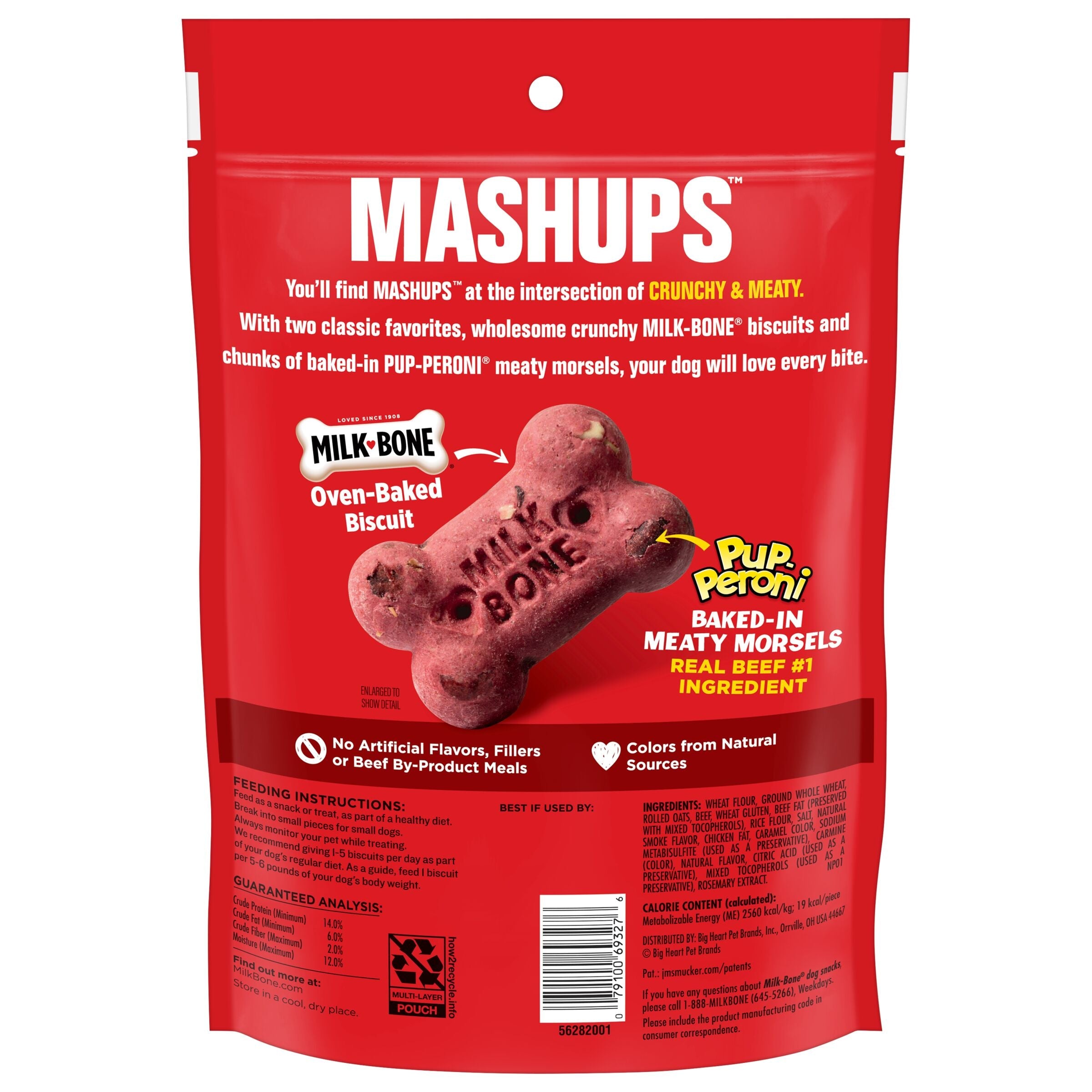 Milk-Bone and Pup-Peroni Mashups Dog Treats, 10 oz, Back