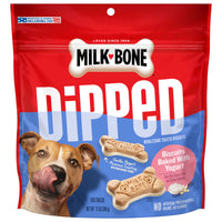 Milk-Bone Dipped Dog Biscuits Baked With Vanilla Yogurt, 12 oz, Front